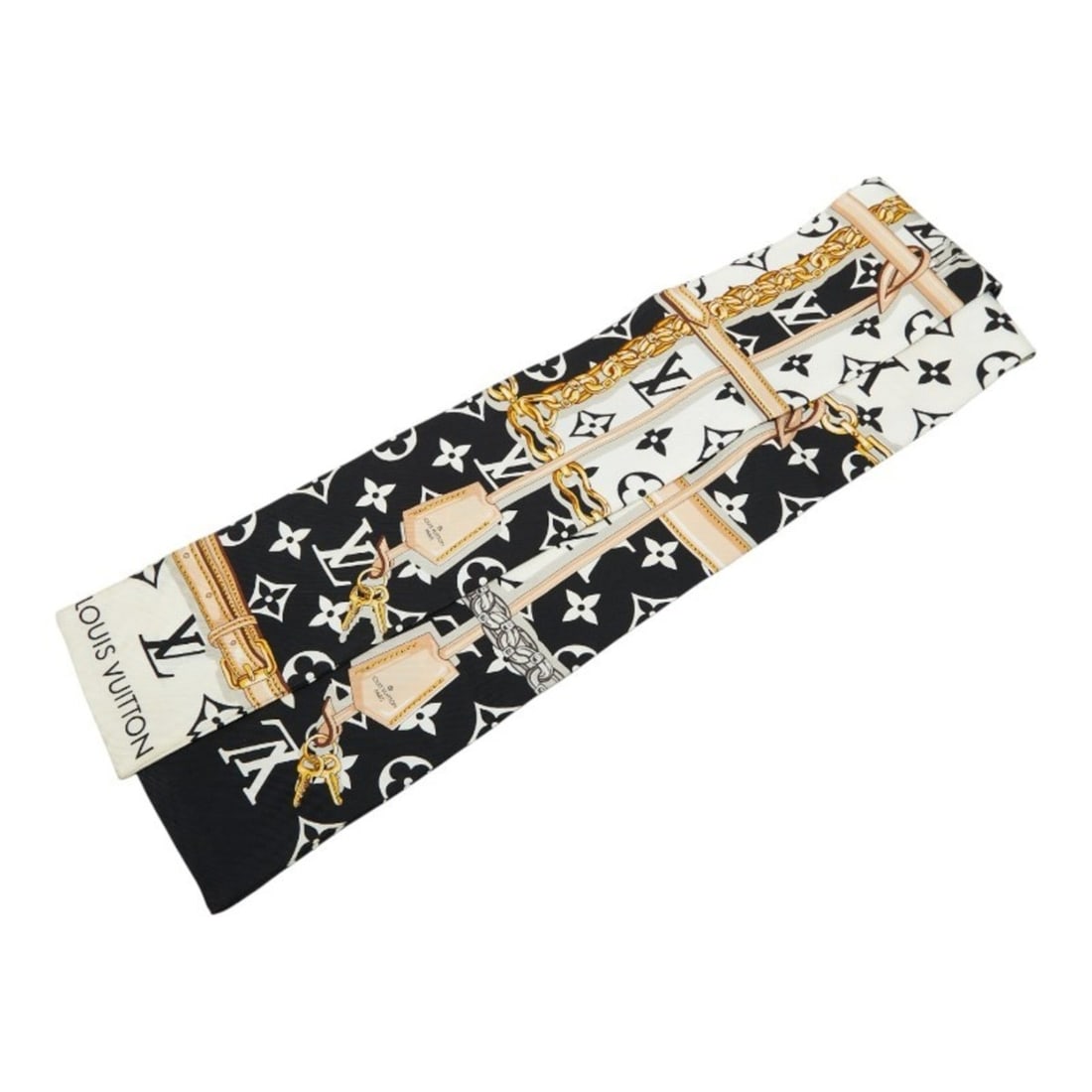 Louis Vuitton Monogram Confidential Bandeau Scarf Muffler M78656 Black Multicolor Silk Women's LOUIS (1 of 9)