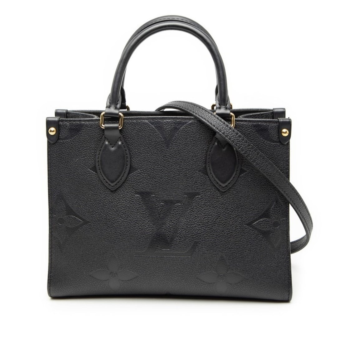 Louis Vuitton Monogram Empreinte On the Go PM Tote/Shoulder Bag, 2-Way, M45653, Noir Black Calfskin (1 of 10)