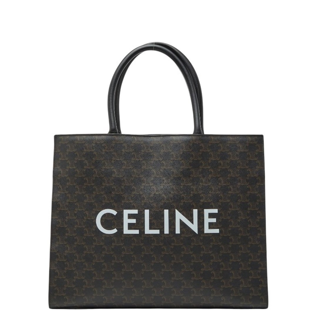 Celine Triomphe Tote Bag in Black Leather for Women (1 of 11)