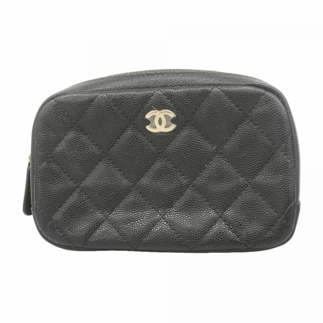 Chanel Matelasse Caviar Leather Bag/Pouch in Black Champagne for Women (1 of 13)