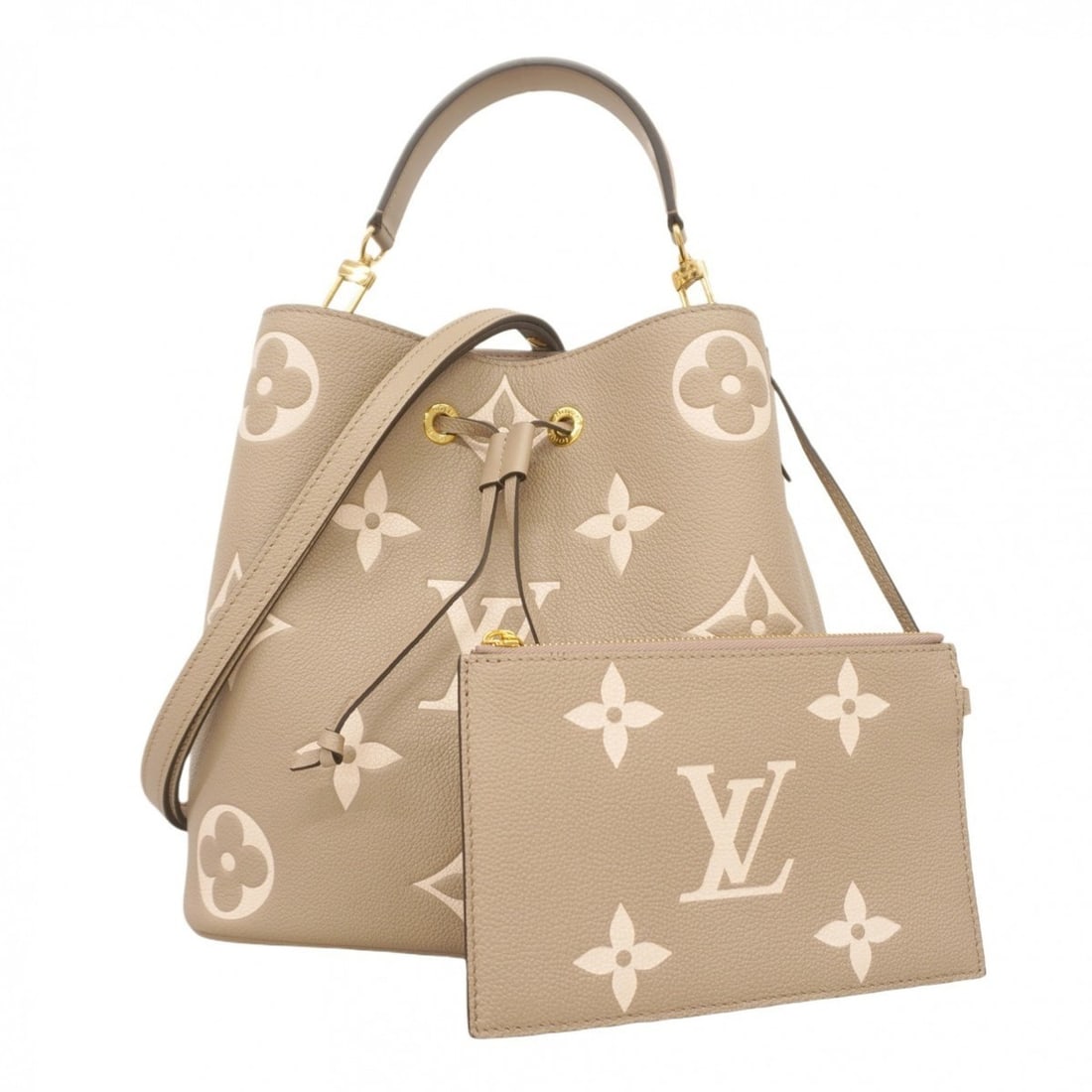 Louis Vuitton Monogram Empreinte Two-Tone NeoNoe MM M45555 Tourterelle Crème 2-Way Handbag for (1 of 14)