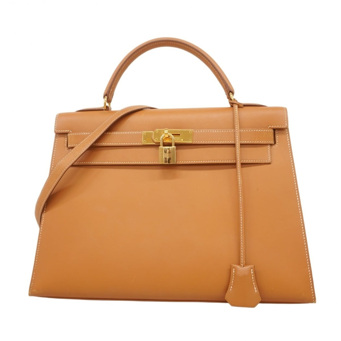 Hermes Hermès Kelly 32 handbag, Barenia natural, ?W stamped, 2-way bag for women: --- Catalog ---Category: SizeSize (HxWxD): 23cm x 32.5cm x 12cm / 9.05'' x 12.79'' x 4.72''Category: DesignType: HandbagColor: NaturalGender: WomenMaterial: Barenia leather Hardware Color: GoldCategor