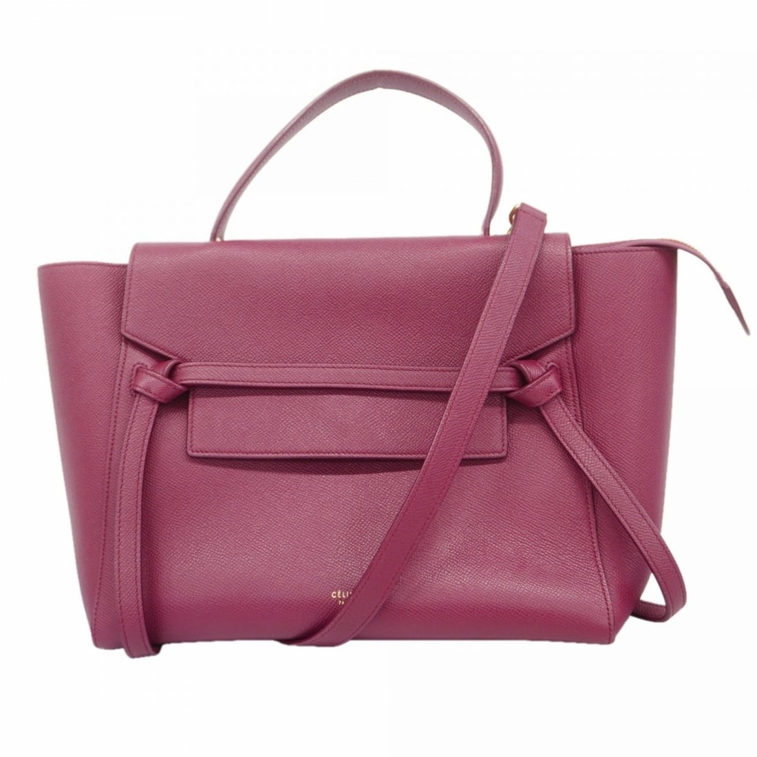 Celine handbag belt bag leather burgundy 2-way for women (1 of 17)