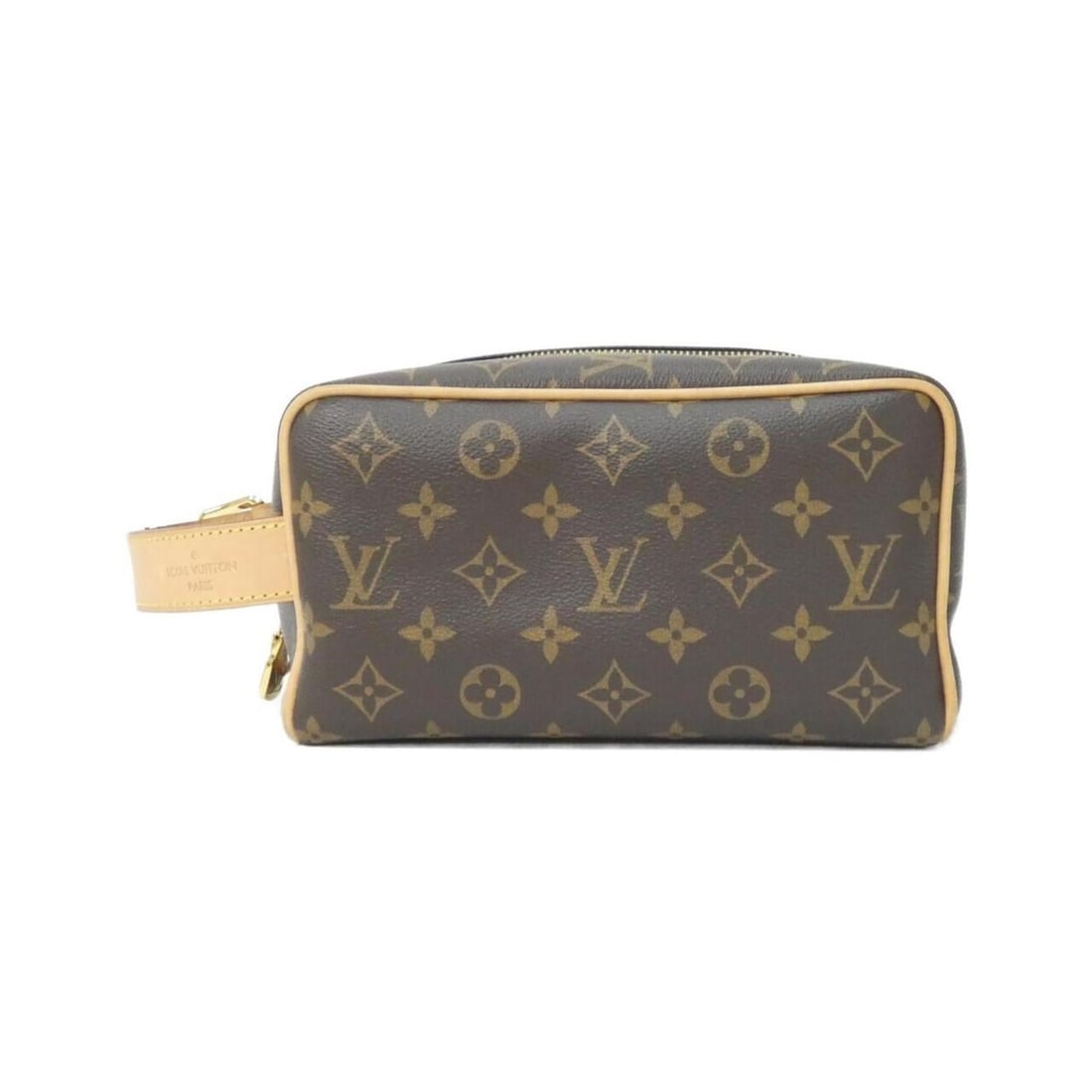 Louis Vuitton Monogram Locker Dopp Kit M83112 Bag Pouch: --- Catalog ---Category: SizeSize (HxWxD): 12cm x 23cm x 12cm / 4.72'' x 9.05'' x 4.72''Category: DesignType: PouchColor: MarronGender: Men,WomenMaterial: Coated canvas Hardware Color: GoldCategory: