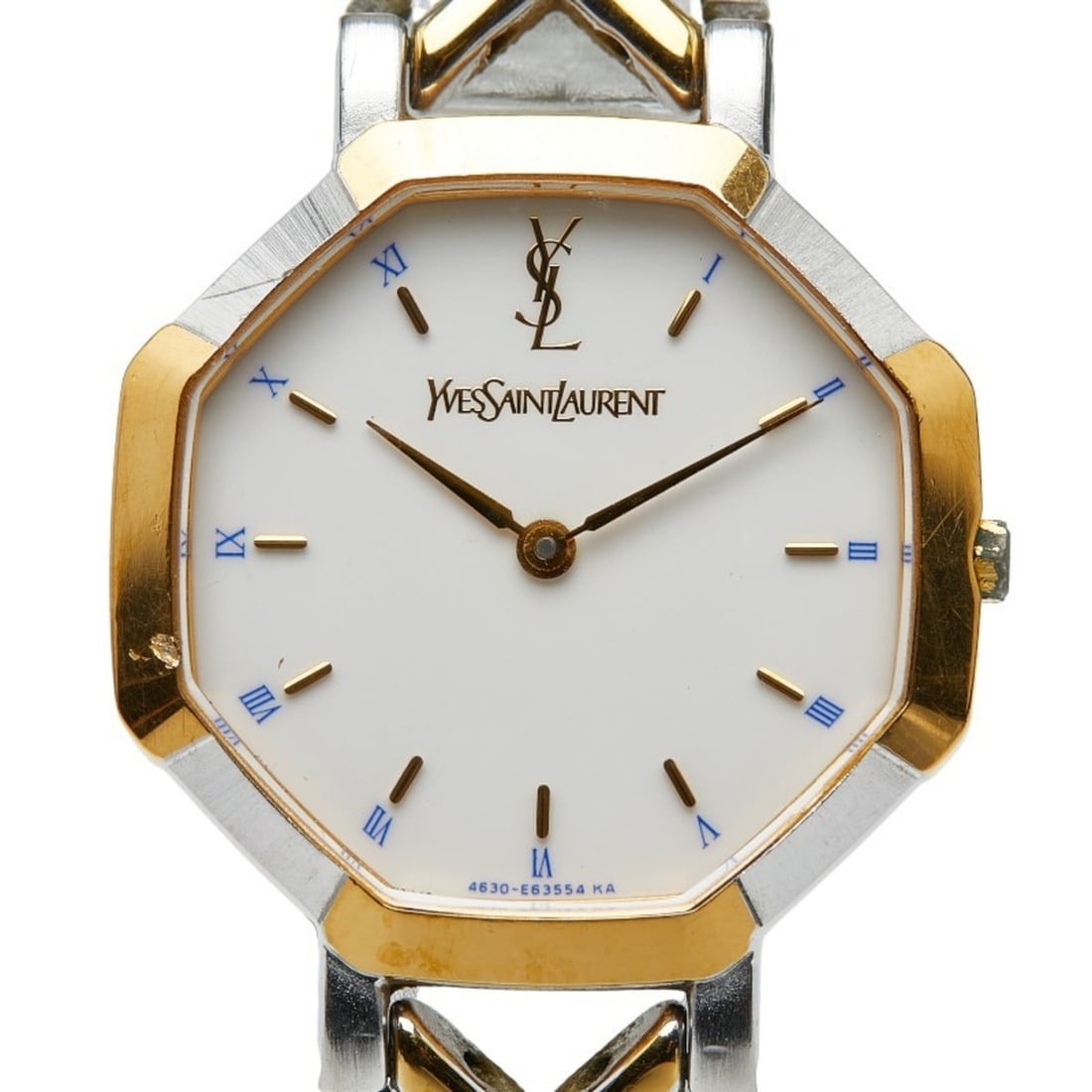 Saint Laurent Women's Watch 4620-E62135 Japanese Quartz Movement White Dial Metal: --- Catalog ---Category: SizeWrist Size: 16.5cm / 6.49''Case Diameter: 27.5mm / 1.08''Category: DesignType: WristwatchGender: WomenColor (Dial): WhiteCategory: GeneralMPN: 4620-E62135Brand: Yves