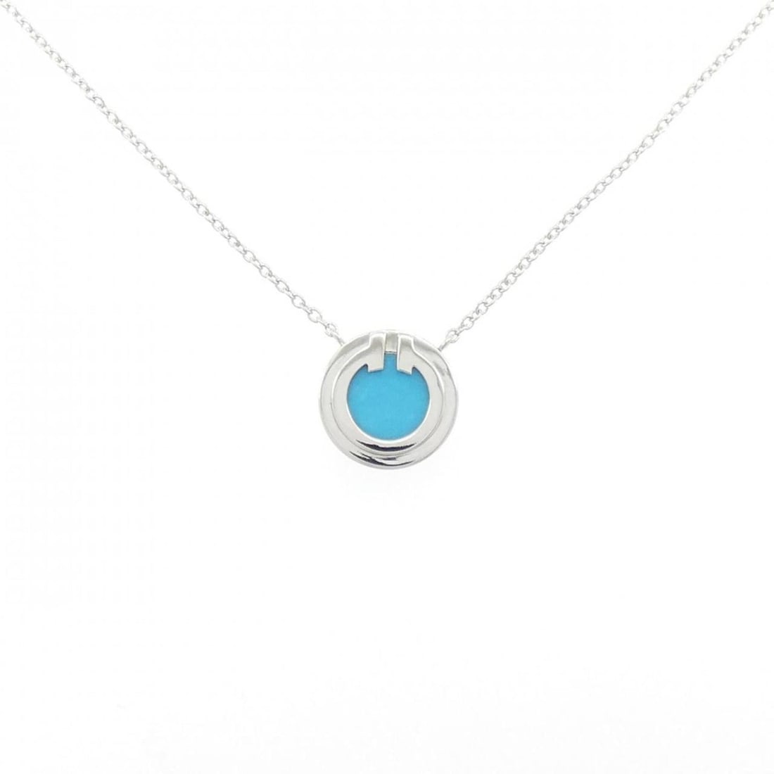 Tiffany T Two Necklace: --- Catalog ---Category: SizeWidth: 1mm / 0.04''Weight: 3.4g / 0.11oz.Diameter: 10.8mm / 0.42''Neck Circumference: 40 cm - 45 cm / 15.74'' - 17.71''Category: DesignStone: TurquoiseGender: