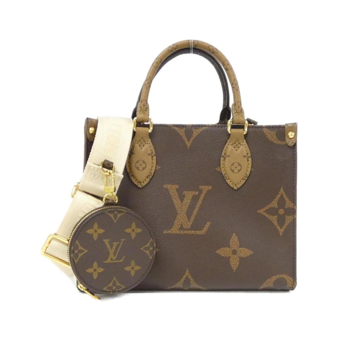 Louis Vuitton Monogram Giant On-the-Go PM M46373 Handbag: --- Catalog ---Category: SizeWeight: 700g / 1.54lb.Size (HxWxD): 19cm x 25cm x 11cm / 7.48'' x 9.84'' x 4.33''Strap Length: 115cm / 45.27''Handle Length: 25cm / 9.84''Category: DesignType: