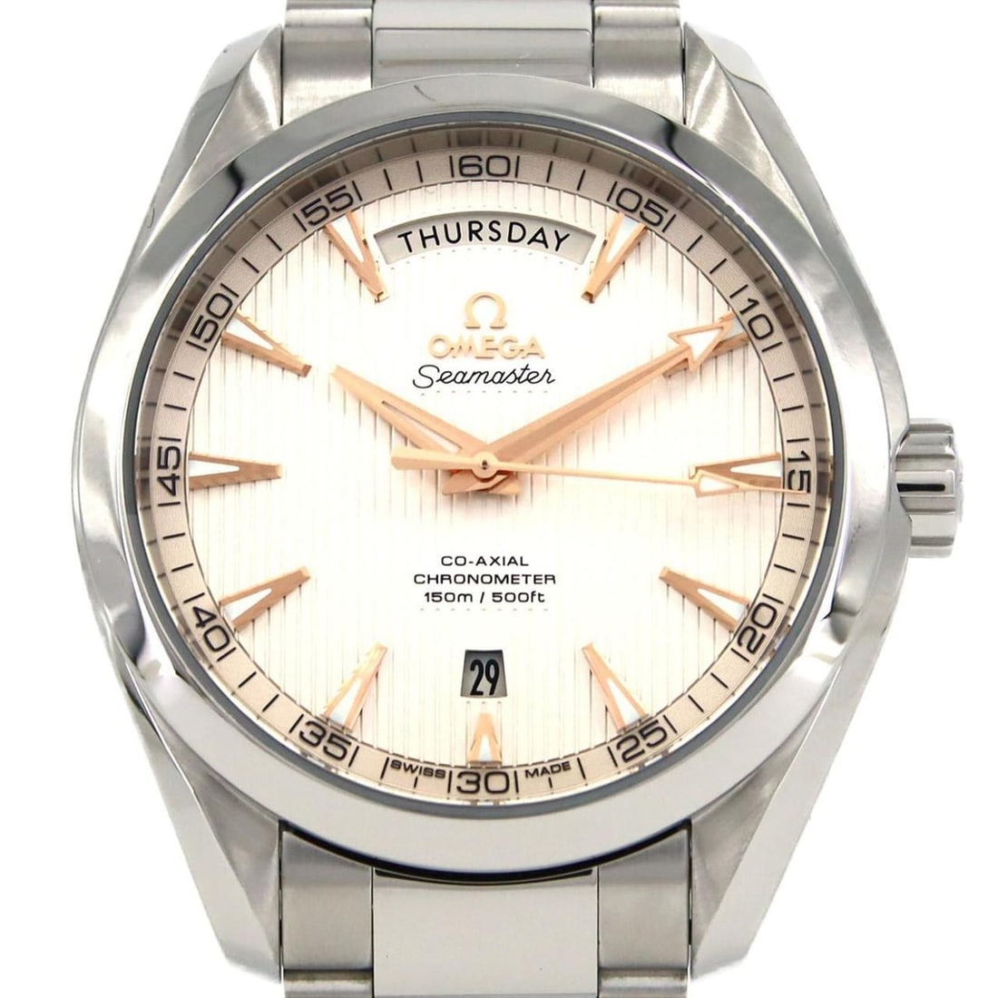 Omega Seamaster Aqua Terra 231.13.42.22.02.001 Stainless Steel Automatic Watch: --- Catalog ---Category: SizeWrist Size: 20cm / 7.87''Case Diameter: 41.5mm / 1.63''Category: DesignType: WristwatchGender: MenColor (Dial): SilverMaterial (Band): Stainless steelMaterial (Case): Stai