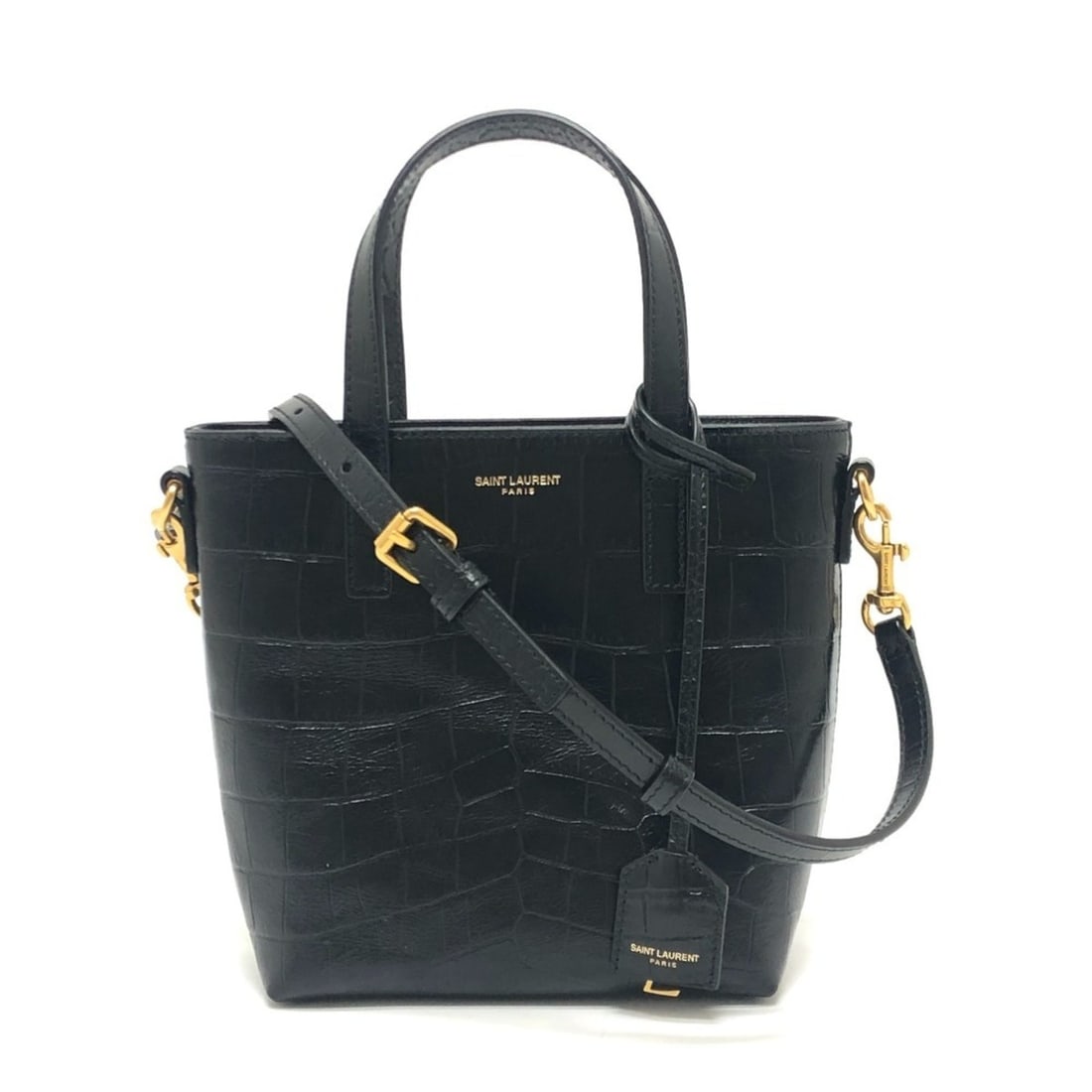 Yves Saint Laurent SAINT LAURENT PARIS 712367 Logo Mini Shopping Bag, 2-Way Crossbody, Shoulder, (1 of 17)