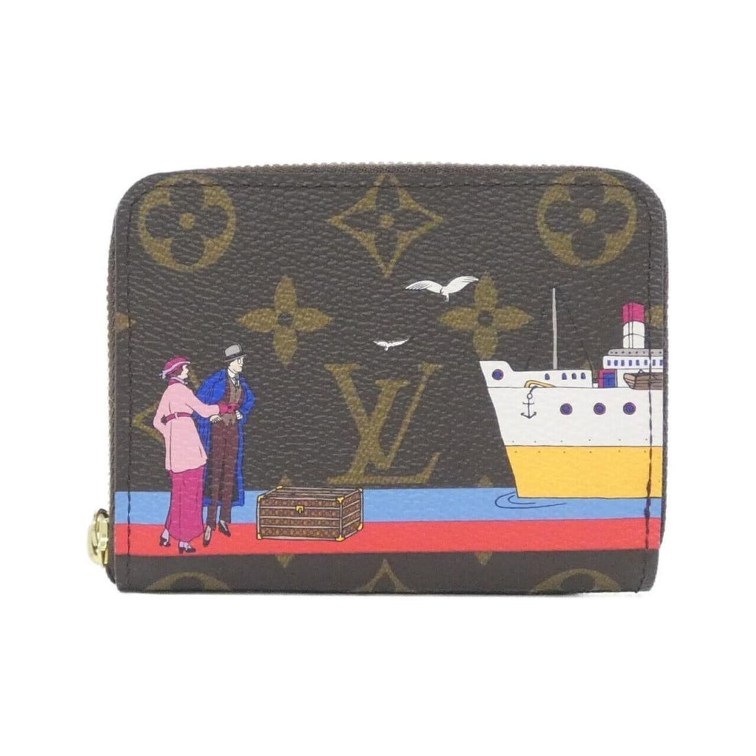 Louis Vuitton Monogram (Illustrious Cruise) Zippy Coin Purse M62139 Wallets & Cases: --- Catalog ---Category: SizeSize (HxWxD): 8cm x 11cm x 2cm / 3.14'' x 4.33'' x 0.78''Category: DesignType: Coin purse/coin caseColor: BrownGender: Women,MenMaterial: Coated canvas Category: