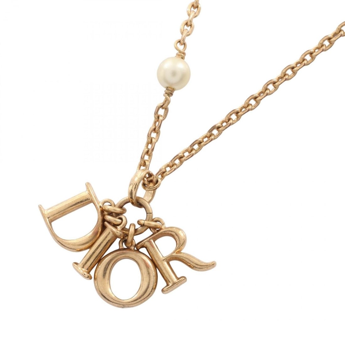 Christian Dior Dior EVOLUTION Necklace, Gold-Plated with Faux Pearls, Women's, Gold and White: --- Catalog ---Category: SizePendant Size: 10mm x 20mm / 0.39'' x 0.78''Neck Circumference: 38.5 cm - 44 cm / 15.15'' - 17.32''Category: DesignColor: Gold, WhiteGender: WomenMaterial: Gold platingNeck