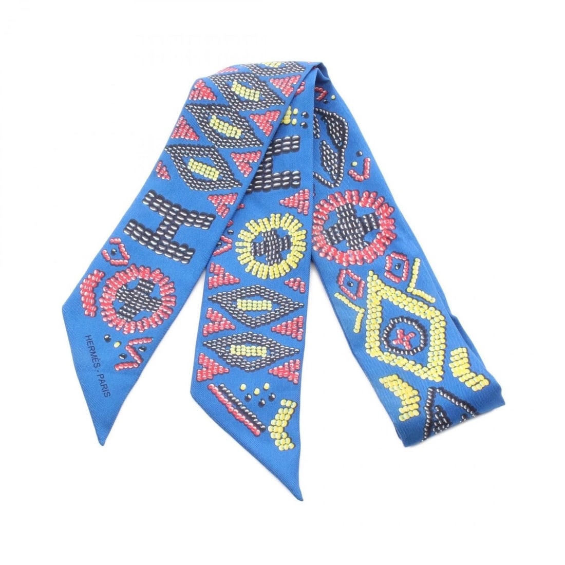 Hermes Hermès Kelly en Perles Twilly Scarf, Silk, Women's, Multicolor, Blue (1 of 18)