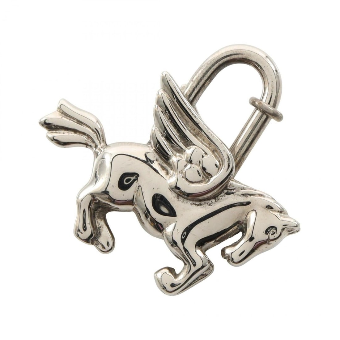 Hermes Hermès Pegasus Cadena Charm, Metal, Silver, for Women (1 of 10)