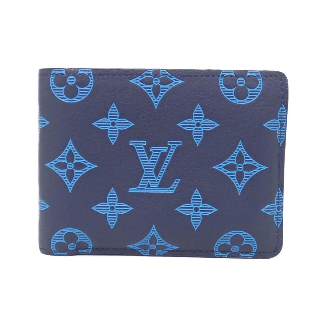 Louis Vuitton Monogram Shadow Portefeuille Multiple M82323 Billfold: --- Catalog ---Category: SizeSize (HxWxD): 9cm x 11cm x 2cm / 3.54'' x 4.33'' x 0.78''Category: DesignType: Bill wallet (bi-fold)Color: Blue, NavyGender: Women,MenMaterial: Leather Leather/Fur Type: