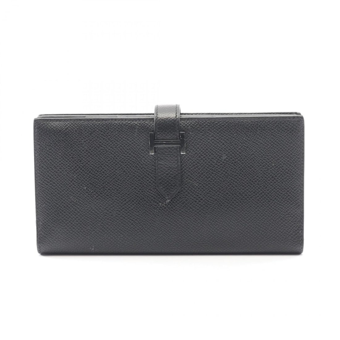 Hermes Hermès Bearn Soufflet Bi-fold Long Wallet, Leather Epsom Leather, Women's, Black (1 of 14)