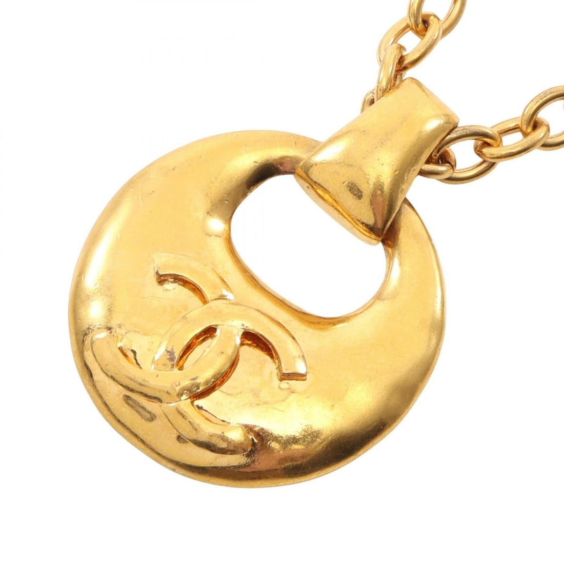 CHANEL Coco Mark Necklace Jewelry GP (Gold Plated) Women's Gold (1 of 18)