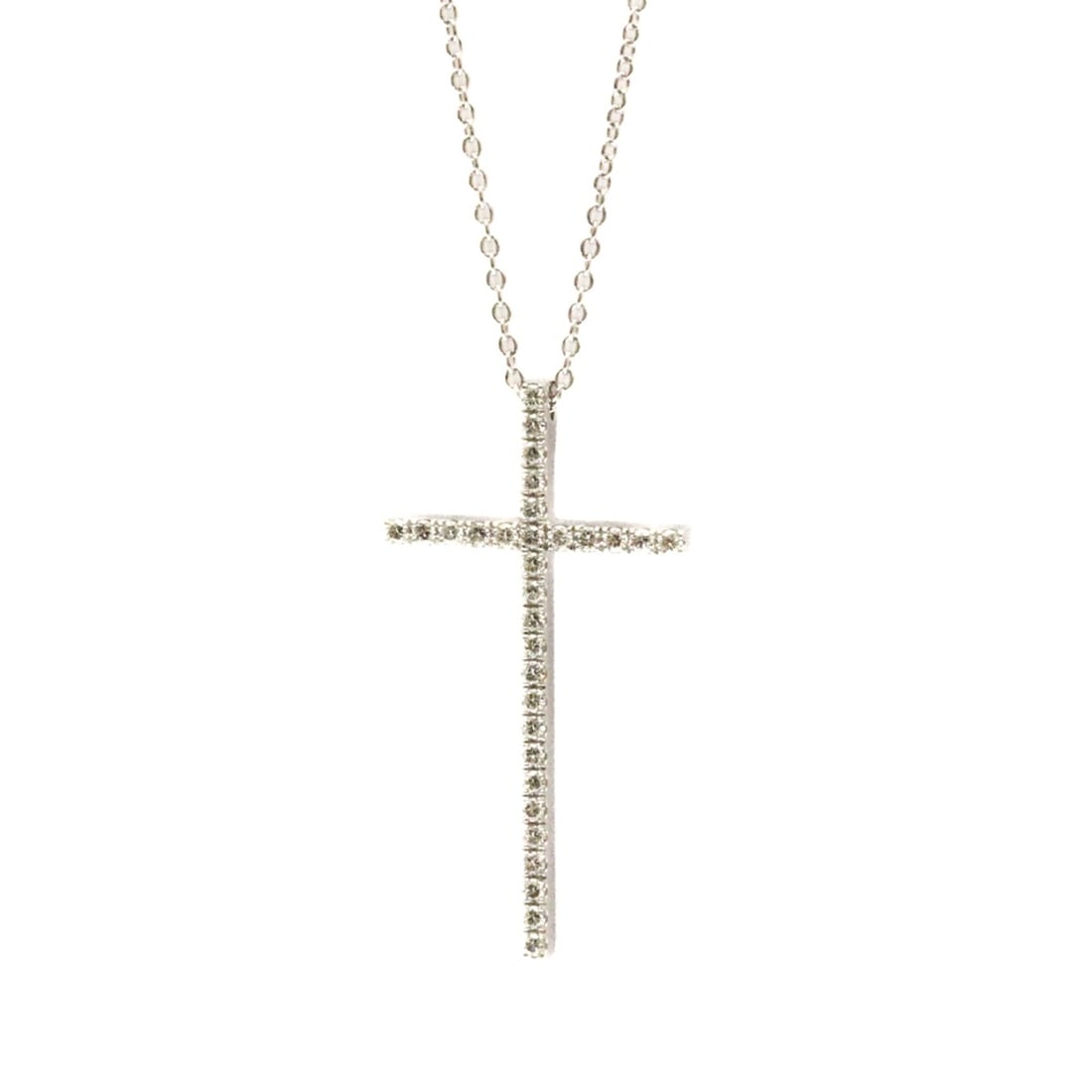 Tiffany Tiffany Metro Cross Diamond Necklace White Gold (18K) Diamond Men,Women Fashion Pendant (1 of 15)