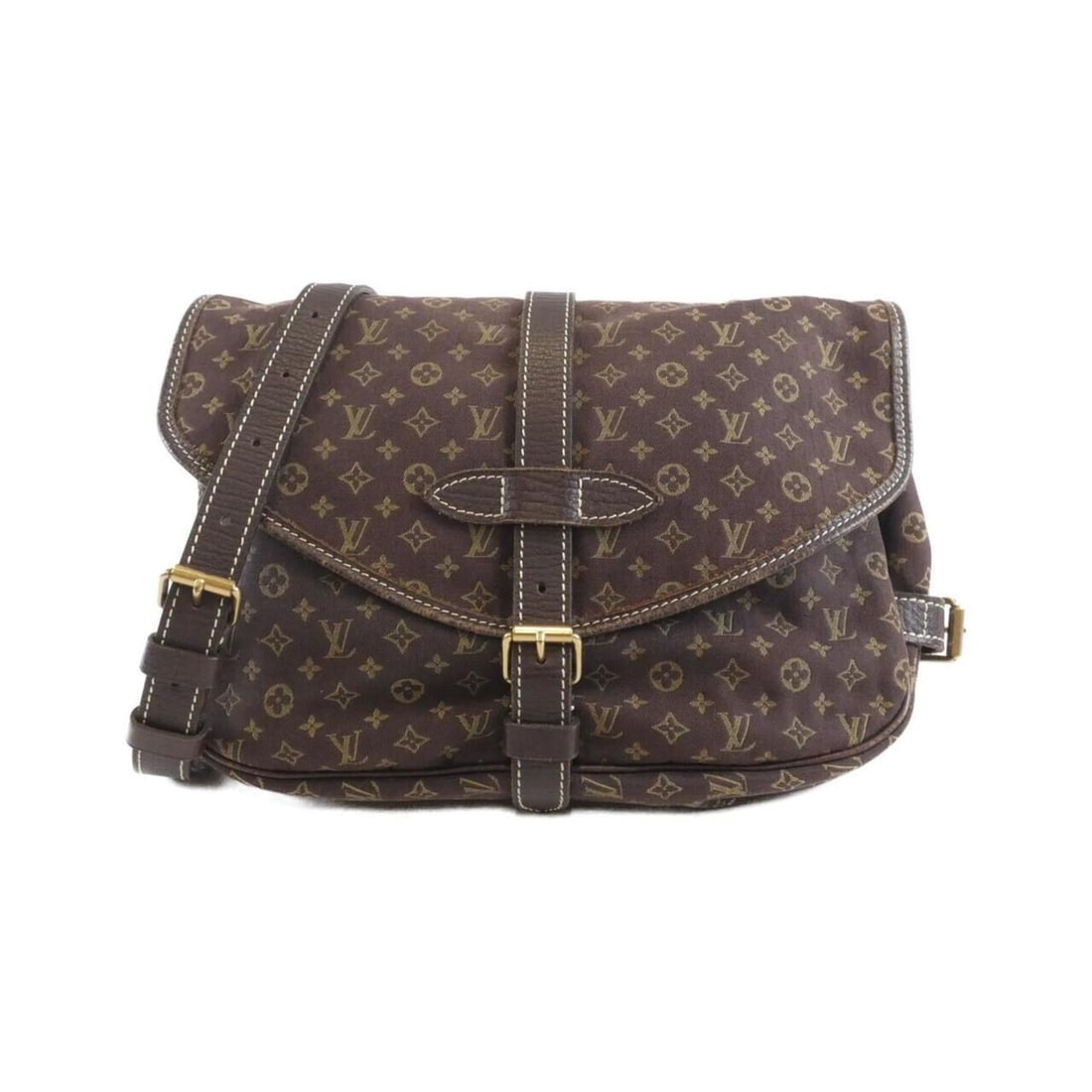 Louis Vuitton Monogram Mini Lin Saumur 30cm Shoulder Bag M95227: --- Catalog ---Category: SizeSize (HxWxD): 20cm x 30cm x 9cm / 7.87'' x 11.81'' x 3.54''Category: DesignType: Shoulder bagColor: EbeneGender: WomenMaterial: Canvas Hardware Color: GoldCategory:
