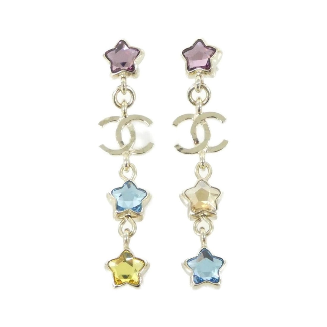 Chanel ABF182 Earrings: --- Catalog ---Category: SizeSize (HxWxD): 45.00mm x 10.00mm / 1.77'' x 0.39''Category: DesignType: Stud earringsColor: Blue, Gold, Pink, YellowGender: WomenCategory: GeneralMPN: ABF182Brand: