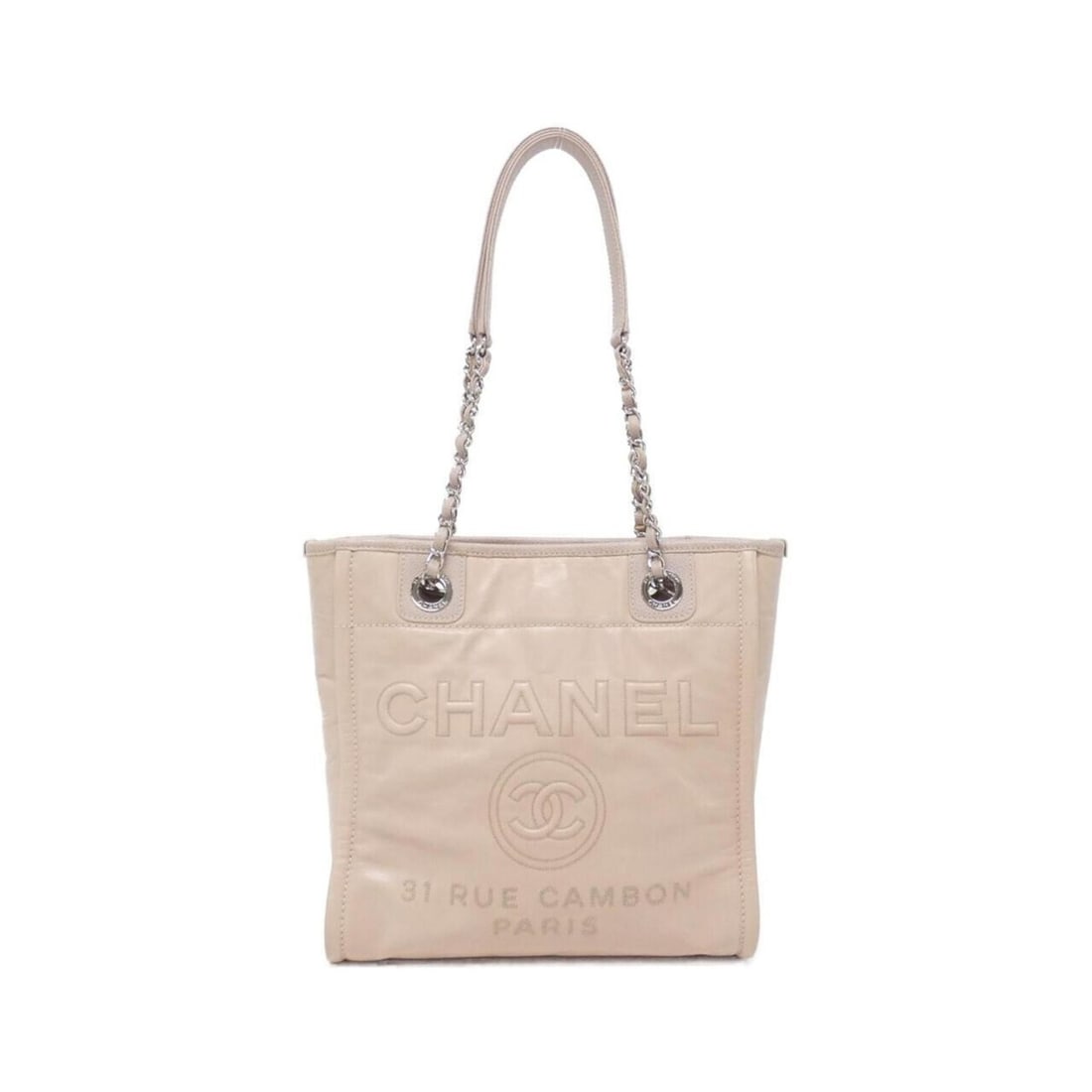 Chanel Deauville Line 93256 Handbag: --- Catalog ---Category: SizeSize (HxWxD): 26cm x 25cm x 12cm / 10.23'' x 9.84'' x 4.72''Category: DesignType: HandbagColor: PinkGender: WomenMaterial: Leather , Grained Calfskin Hardware Color: