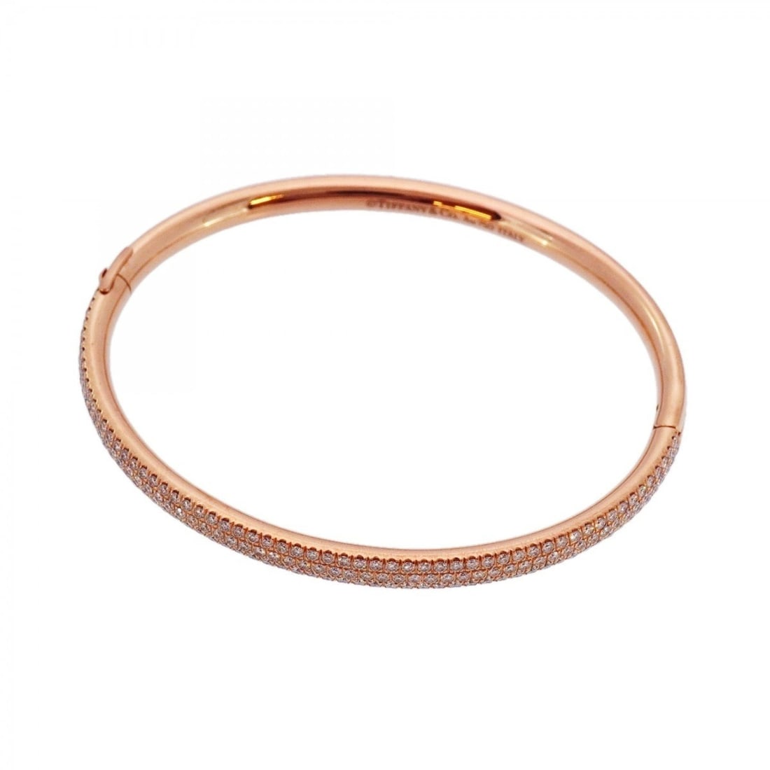 Tiffany Metro 3-Row Bangle in 18K Pink Gold with Diamonds for Women (1 of 9)