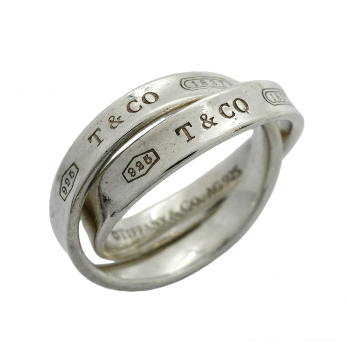 Tiffany Interlocking Ring, Silver 925, Size 9, Women's (1 of 10)