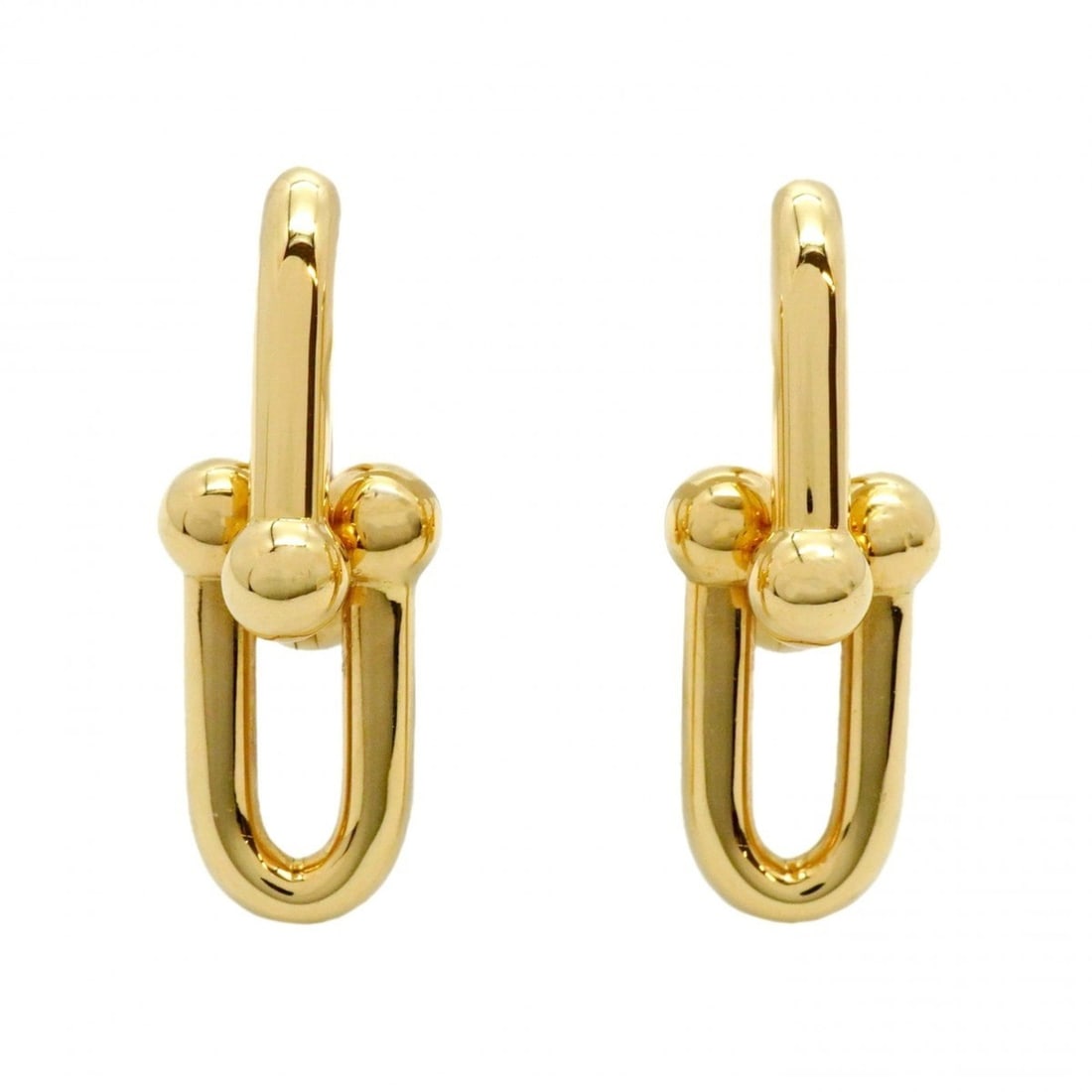 Tiffany earrings hardware 18KYG yellow gold ladies (1 of 9)