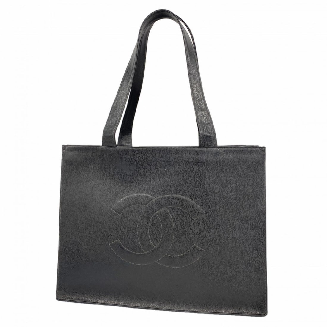 Chanel caviar skin tote bag, black, women's (1 of 11)