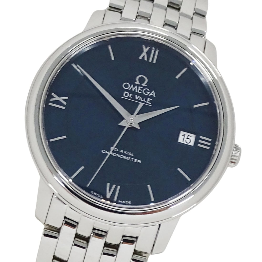 OMEGA De Ville Prestige 424.10.37.20.03.001 Men's Co-Axial Date Automatic Watch in Stainless Steel (1 of 18)