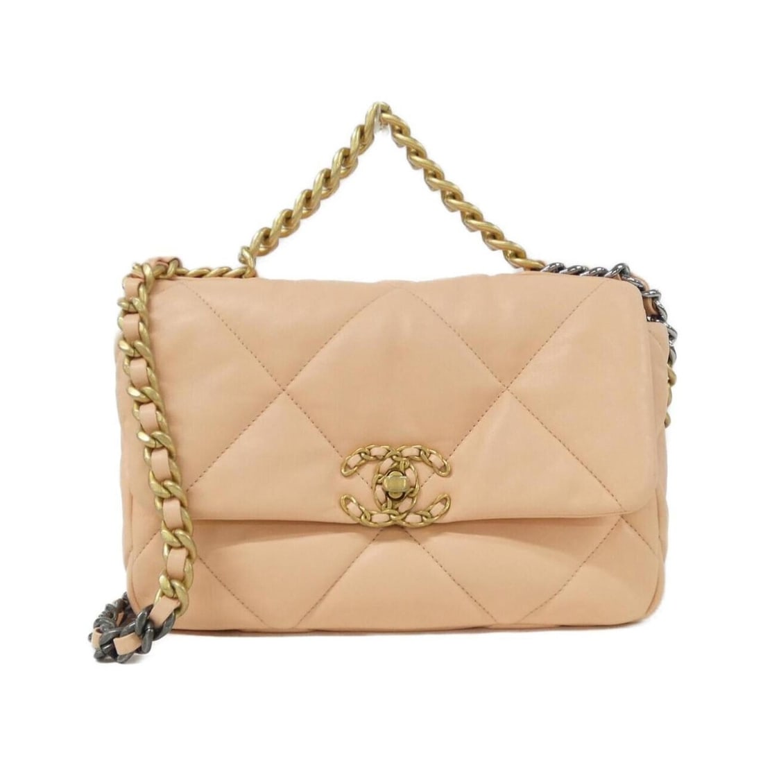 Chanel 19 Line AS1160 Shoulder Bag: --- Catalog ---Category: SizeSize (HxWxD): 17cm x 26cm x 8cm / 6.69'' x 10.23'' x 3.14''Category: DesignType: Shoulder bagColor: Orange, Salmon pinkGender: WomenMaterial: Leather Leather/Fur Type: