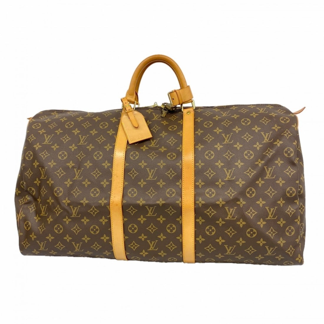 Louis Vuitton Monogram Keepall 60 Boston Bag M41422 Brown Men's/Women's: --- Catalog ---Category: SizeSize (HxWxD): 33cm x 60cm x 27cm / 12.99'' x 23.62'' x 10.62''Category: DesignType: Boston bagColor: BrownGender: Men,WomenCategory: GeneralMPN: M41422Brand: Louis