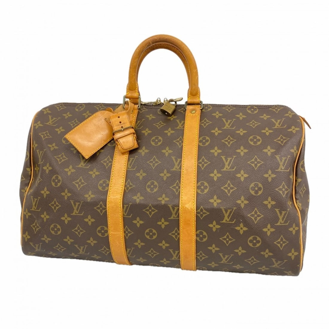Louis Vuitton Monogram Keepall 45 Boston Bag M41428 Brown Men's and Women's: --- Catalog ---Category: SizeSize (HxWxD): 27cm x 45cm x 20cm / 10.62'' x 17.71'' x 7.87''Category: DesignType: Boston bagColor: BrownGender: Men,WomenCategory: GeneralMPN: M41428Brand: Louis