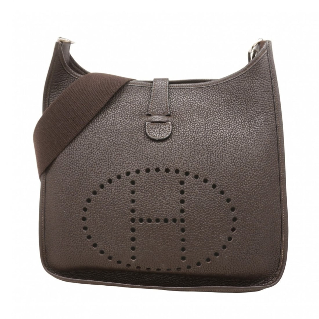 Hermes Hermès Evelyn 2GM Shoulder Bag in Taurillon Clemence Ebene with I Stamp for Women (1 of 15)