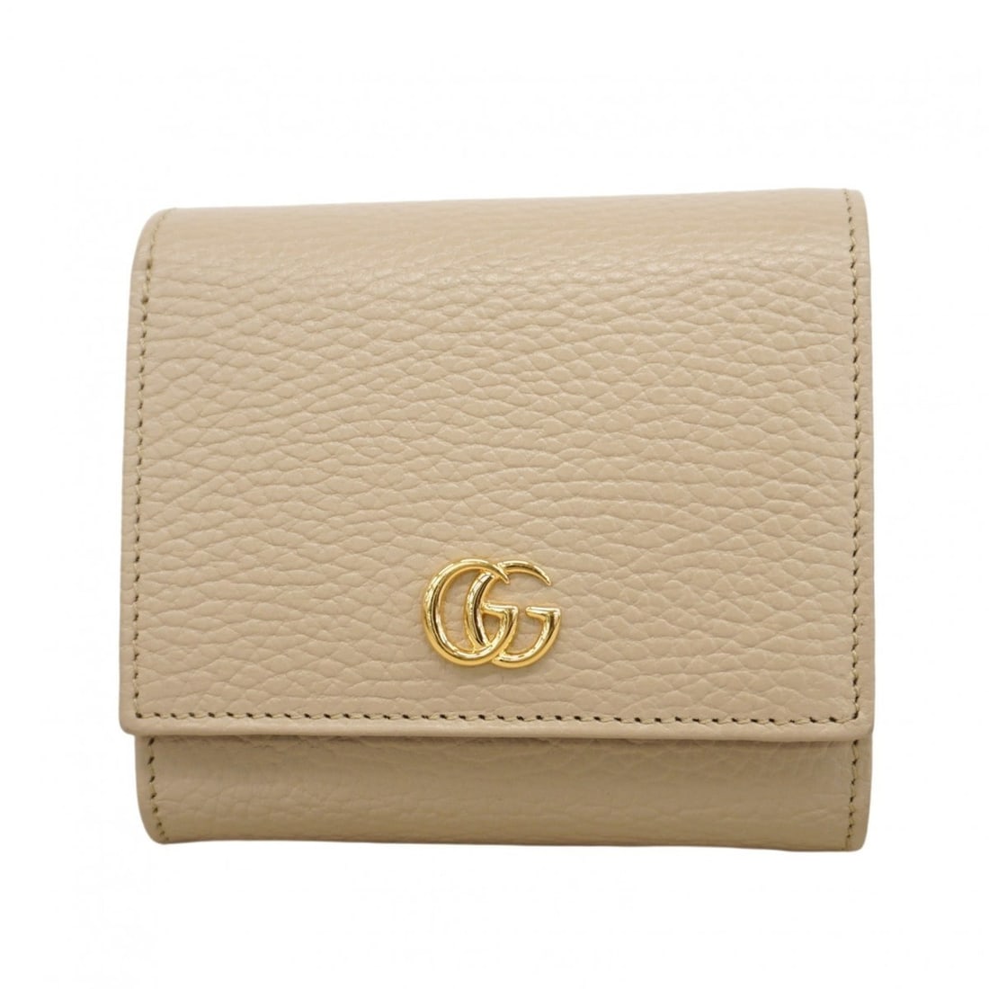 Gucci GG Marmont Wallet 598587 Leather Beige Yellow Women's (1 of 11)