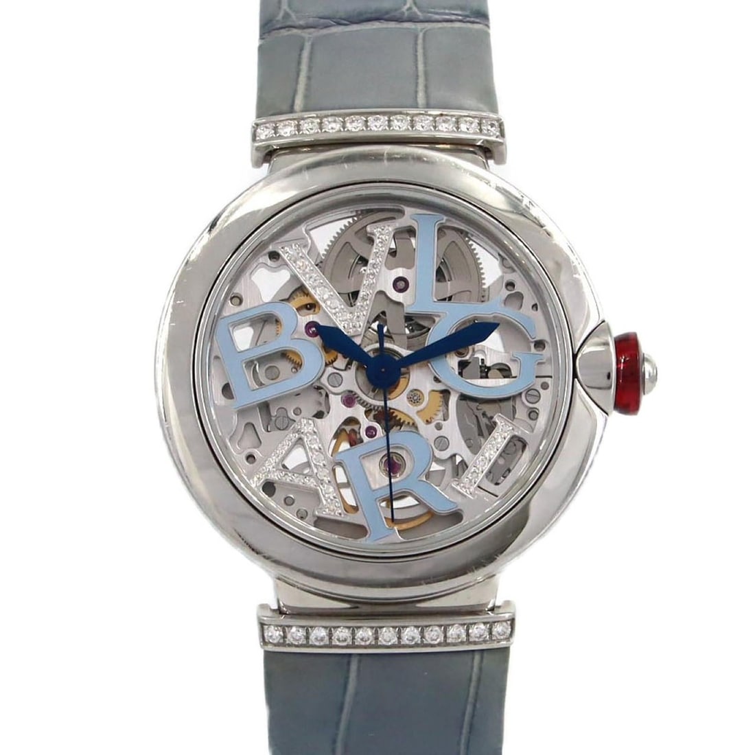 Bvlgari Lucea Skeleton Blue JAPAN LIMITED LU33S 103435 Stainless Steel Automatic Watch (1 of 15)