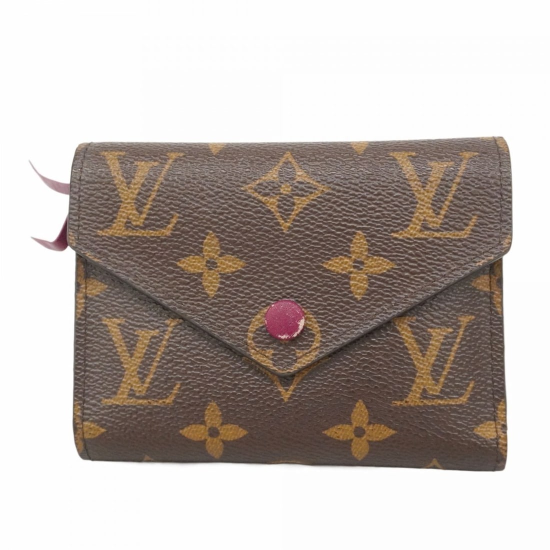 Louis Vuitton Monogram Victorine Tri-fold Wallet M41938 Brown Fuchsia Women's: --- Catalog ---Category: SizeSize (HxWxD): 9cm x 12cm x 2cm / 3.54'' x 4.72'' x 0.78''Category: DesignType: Wallet (tri-fold)Color: Brown, FuchsiaGender: WomenCategory: GeneralMPN: M41938Brand: Louis