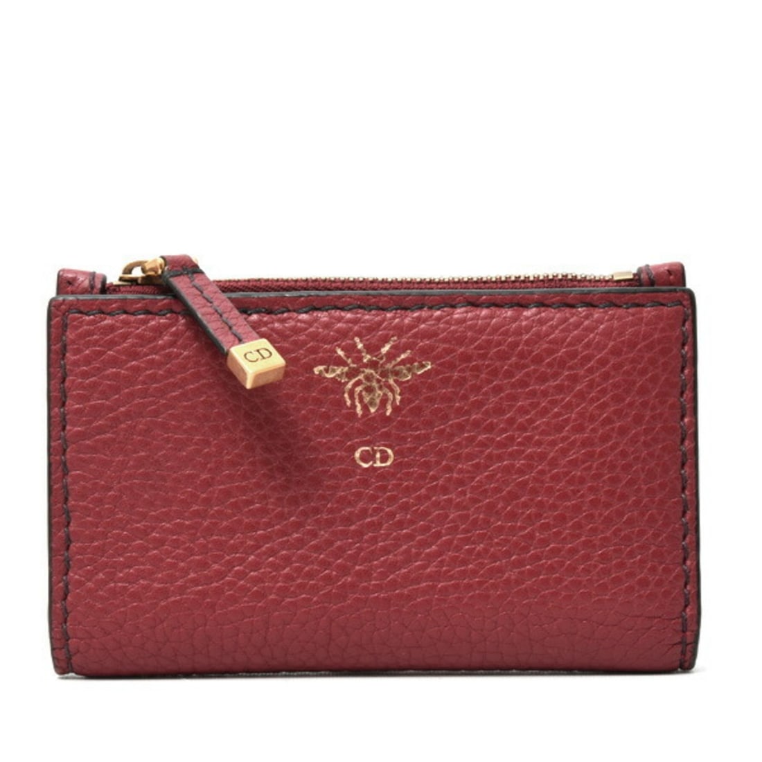 Christian Dior Women's Bifold Card Case in Bordeaux Calfskin: --- Catalog ---Category: DesignType: Card caseColor: BordeauxGender: WomenCategory: GeneralBrand: Christian DiorCountry of Origin: ItalyCategory: Physical PropertiesSize (HxWxD): 8cm x 13cm x 1cm / 3.
