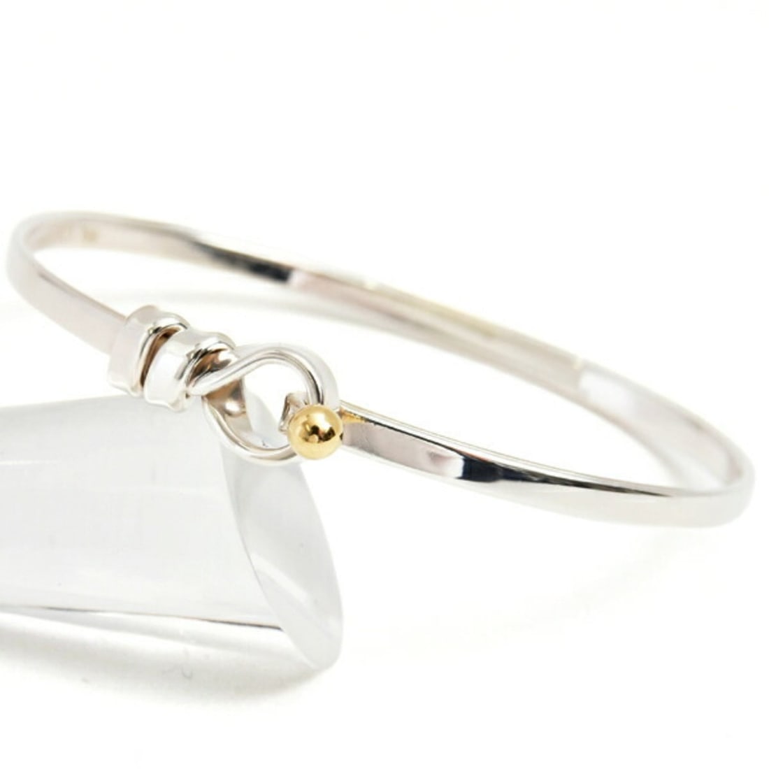 Tiffany Bangle Women's Hook & Eye Silver Gold TIFFANY SV925 x 750YG: --- Catalog ---Category: SizeLength: 16.5cm / 6.49''Category: DesignType: BangleColor: Silver, Yellow goldGender: WomenMaterial: Silver 925, Yellow gold (18K)Category: GeneralBrand: Tiffany--- Item Li