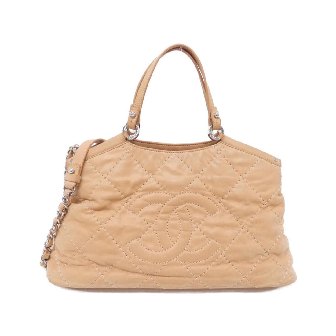 Chanel 67041 handbag: --- Catalog ---Category: SizeSize (HxWxD): 20cm x 37cm x 13cm / 7.87'' x 14.56'' x 5.11''Category: DesignType: HandbagColor: Orange, Salmon pinkGender: WomenMaterial: Leather Leather/Fur Type: