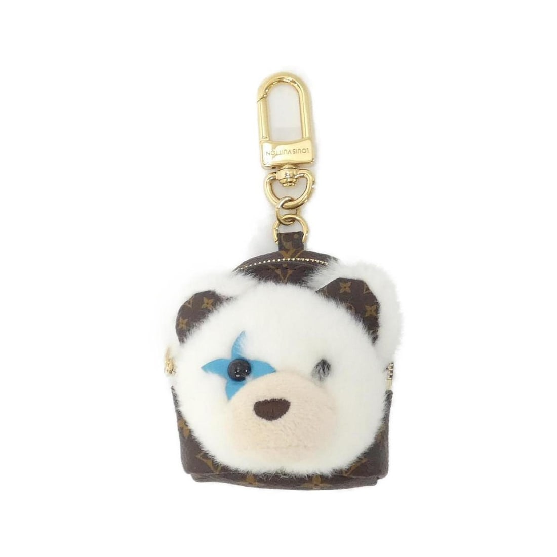 Louis Vuitton Monogram Accessory Bag Charm Adorable Bear M02128: --- Catalog ---Category: DesignType: Handbag charmColor: Marron, MonogramGender: Women,MenMaterial: CanvasCategory: GeneralMPN: M02128Brand: Louis Vuitton--- Item List ---Section: ConditionRanking:
