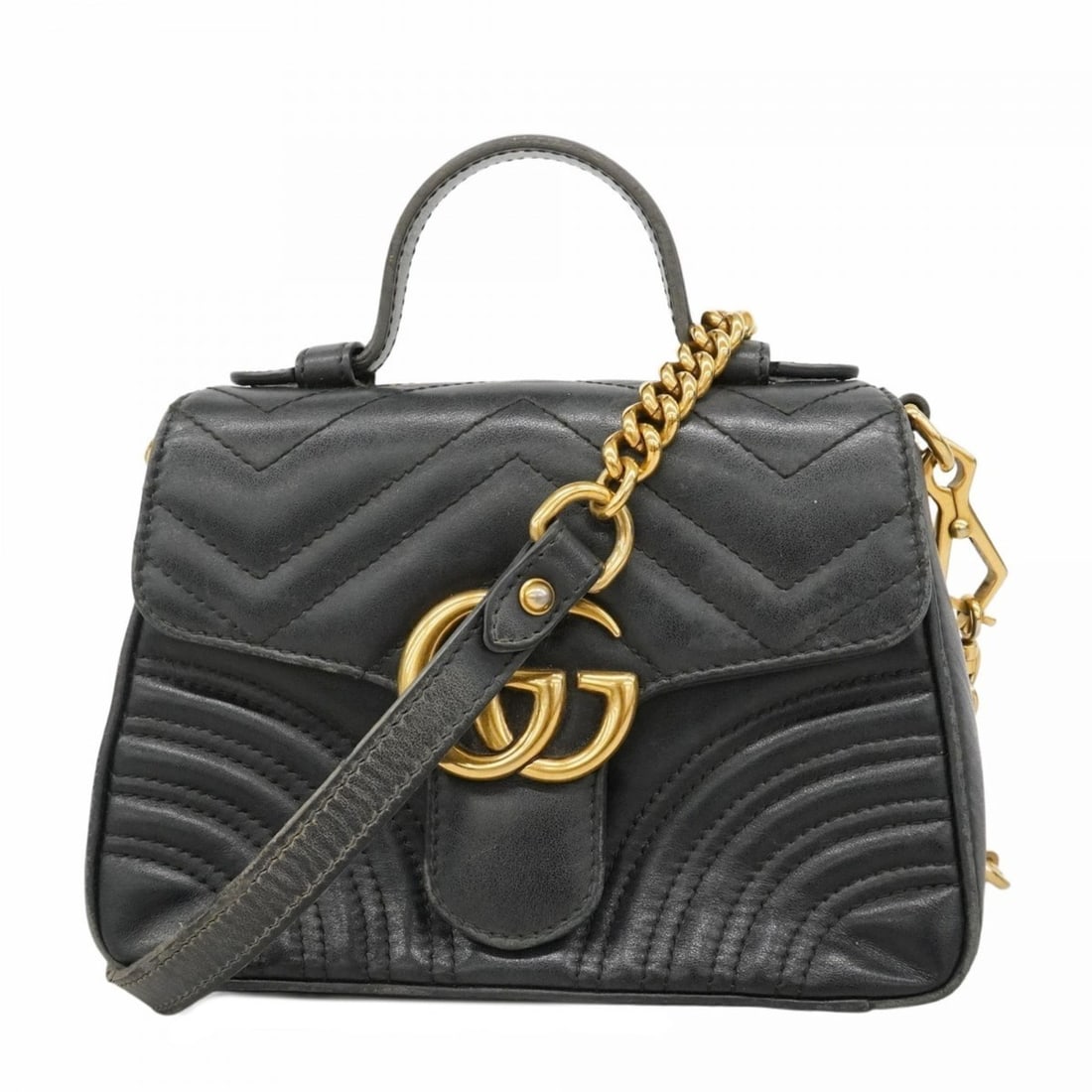 Gucci GG Marmont handbag 547260, black leather, 2-way bag for women (1 of 20)