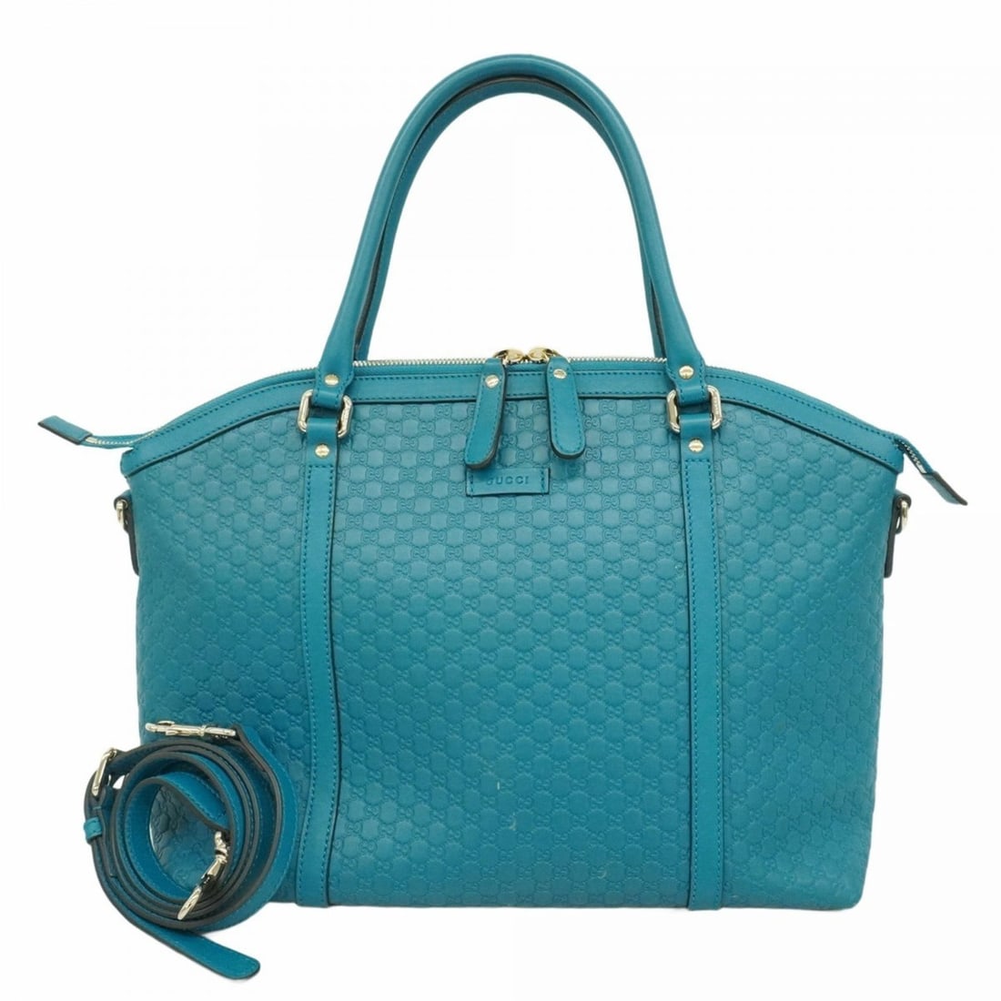 Gucci Micro Guccissima Handbag 449657 Leather Turquoise Blue Champagne 2-Way Bag for Women: --- Catalog ---Category: SizeSize (HxWxD): 27cm x 32.5cm x 15cm / 10.62'' x 12.79'' x 5.9''Category: DesignType: HandbagColor: TurquoiseGender: WomenMaterial: Leather Hardware Color: Champagne