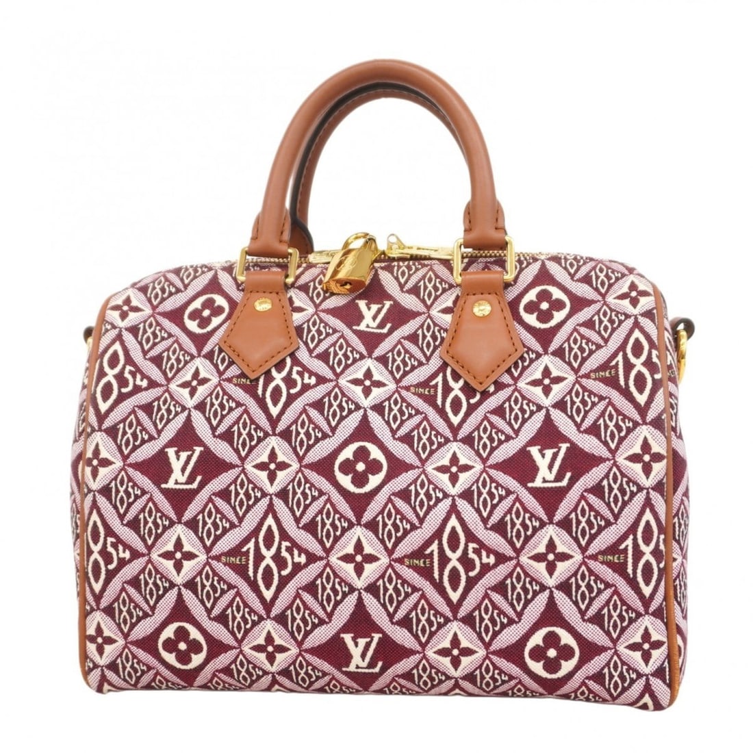 Louis Vuitton Monogram Jacquard SINCE1854 Speedy Bandouliere 25 M57231 Bordeaux Women's Handbag (1 of 13)