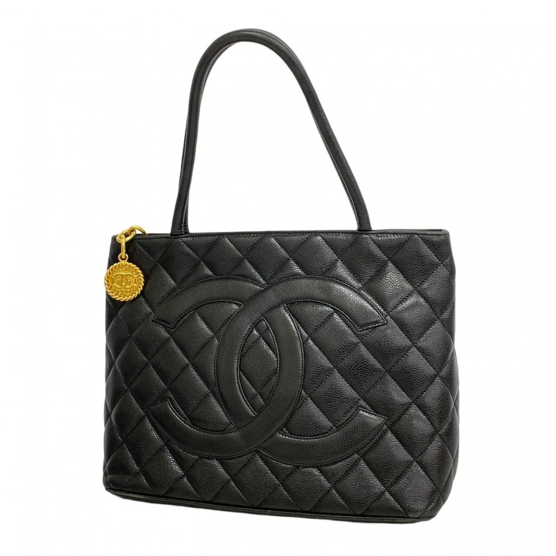 Chanel Reissue Tote Bag, Caviar Skin, Black, Women's: --- Catalog ---Category: SizeSize (HxWxD): 24cm x 30cm x 15cm / 9.44'' x 11.81'' x 5.9''Category: DesignType: Tote bagColor: BlackGender: WomenMaterial: Grained Calfskin Hardware Color: GoldCategory:
