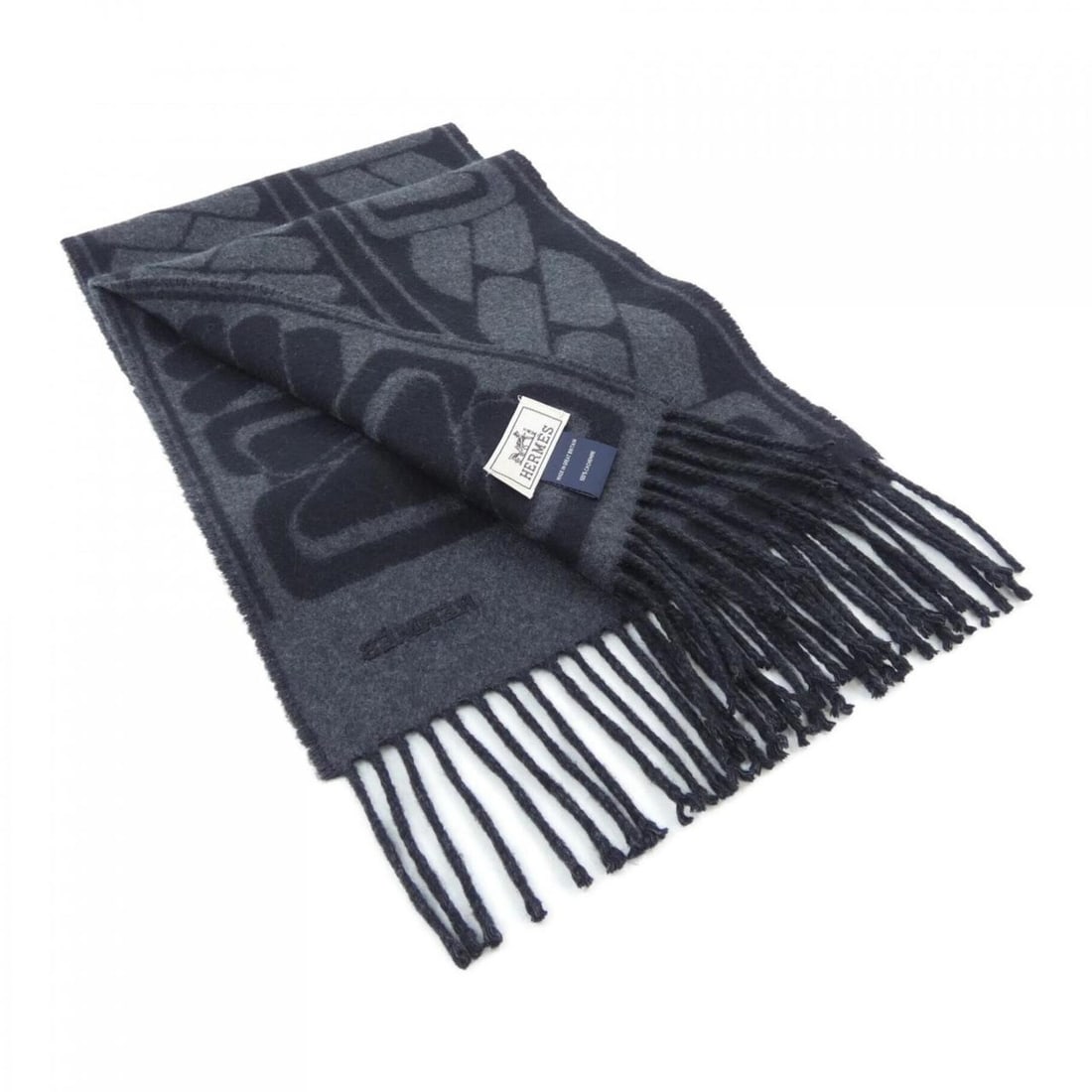 Hermes HERMES scarf: --- Catalog ---Category: SizeSize (LxW): 1.67m x 25.5cm / 65.74'' x 10.03''Category: DesignType: StoleColor: BlackGender: MenMaterial: Cashmere Category: GeneralBrand: Hermes--- Item List ---Section: