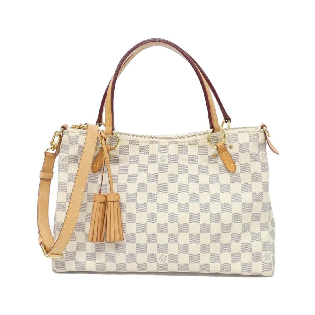 Louis Vuitton Damier Azur Rimington N40022 Handbag: --- Catalog ---Category: SizeSize (HxWxD): 24cm x 35cm x 14cm / 9.44'' x 13.77'' x 5.51''Category: DesignType: HandbagColor: Azur, Damier AzurGender: WomenMaterial: Damier Azur Category: GeneralMPN: