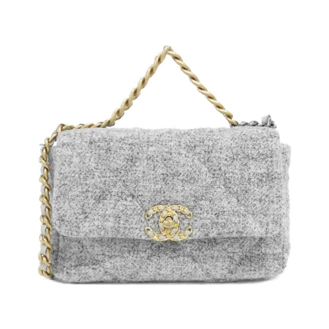 Chanel 19 Line AS1160 Shoulder Bag: --- Catalog ---Category: SizeSize (HxWxD): 17cm x 26cm x 8cm / 6.69'' x 10.23'' x 3.14''Category: DesignType: Shoulder bagColor: GrayGender: Women,MenMaterial: Tweed Category: GeneralMPN: