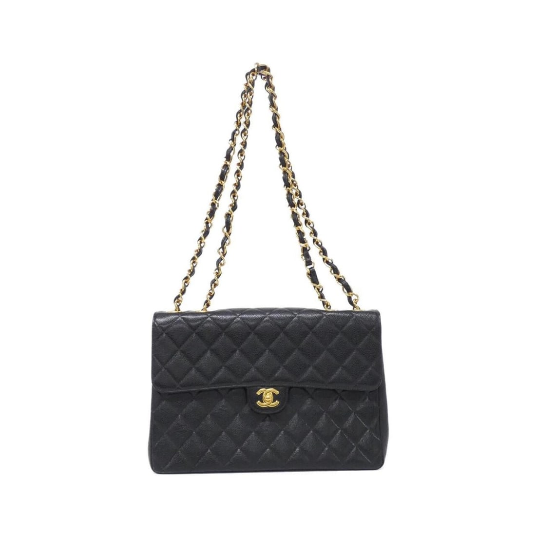 Chanel 11869 Shoulder Bag: --- Catalog ---Category: SizeSize (HxWxD): 21.5cm x 30cm x 8cm / 8.46'' x 11.81'' x 3.14''Category: DesignType: Shoulder bagColor: BlackGender: WomenMaterial: Grained Calfskin Category: GeneralMPN: 11