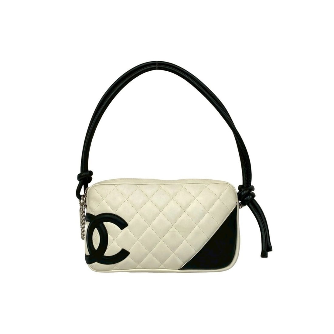 CHANEL Cambon Line Matelasse Coco Mark Leather Handbag White 30847 (1 of 11)