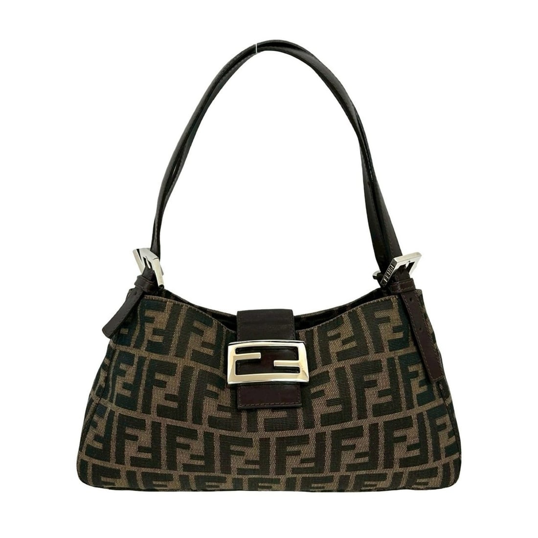 FENDI Zucca FF Canvas and Leather Tote Bag, Semi-Shoulder Handbag, Brown, 31520: --- Catalog ---Category: SizeSize (HxWxD): 16cm x 29cm x 5.5cm / 6.29'' x 11.41'' x 2.16''Category: DesignType: Handbag, Shoulder bag, Tote bagColor: Black, BrownGender: WomenMaterial: Canvas , Leathe